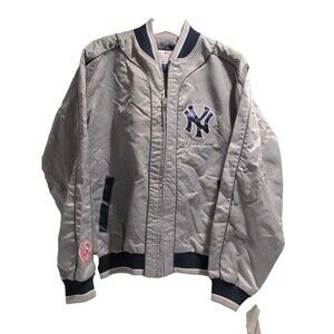 New York Yankees Jacket NWT Gray Full Zip MLB Licensed Large